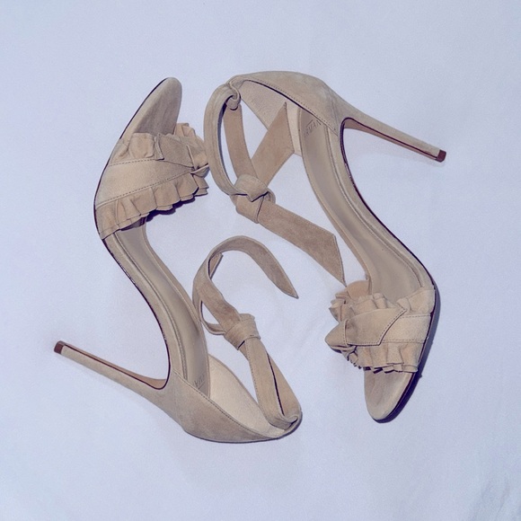Women’s Suede Heels, Alexandre Birman Clarita w/ Bow & Ruffle, Size 39 - Picture 7 of 9
